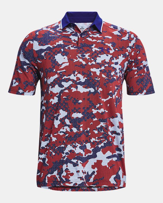 Polo UA Iso-Chill Charged Camo para Hombre, Blue, pdpMainDesktop image number 4